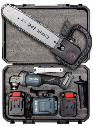 Trọn bộ 2 pin + Tặng kèm bộ cưa xích