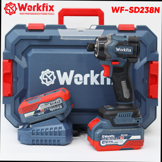 Máy chuyên vít Workfix WF-SD238N, 4 cấp chỉnh tốc, đầu gài 1/4 ngậm vít nhanh, đèn led siêu sáng